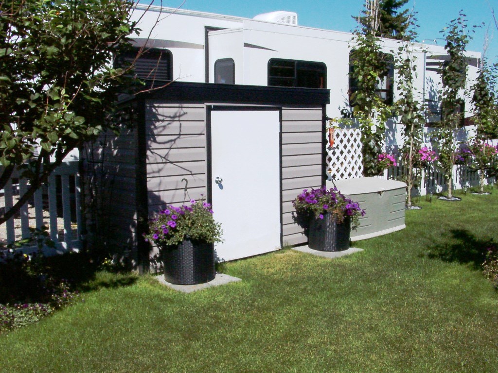 Wired wood shed